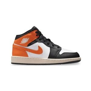 Air Jordan 1 Mid Black Toe Starfish DQ8426-801 Starfish/Black/White Mens Size 8